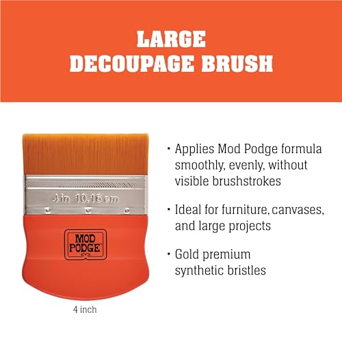 Buy now Mod Podge Brush Applicator 4-Inch, 12917 Gold Taklon, 1 Pack at indiglob india