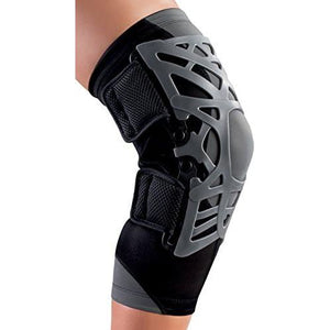 DonJoy Reaction Web Knee Support Brace with Compression Knee Sleeve | Superior Comfort Knee Support SleeveKnee Sleeve for Men and Women: Grey, Medium/Large