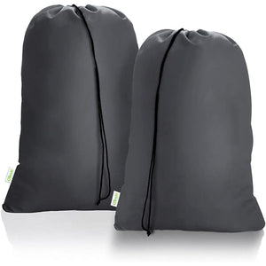 OTraki 2 Pack Laundry Bag Extra Large 28x45 Inch Drawstrings Laundry Hamper Liner Storage Bag XL Dirty Clothes Organizer Heavy Duty Laundry Bag for Home, Travel, Camping (Grey)