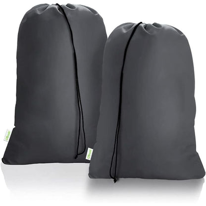 OTraki 2 Pack Laundry Bag Extra Large 28x45 Inch Drawstrings Laundry Hamper Liner Storage Bag XL Dirty Clothes Organizer Heavy Duty Laundry Bag for Home, Travel, Camping (Grey)