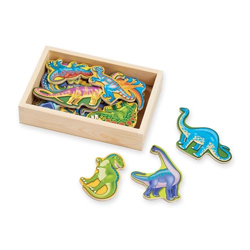 Buy now Melissa & Doug Magnetic Wooden Dinosaurs in a Wooden Storage Box (20 pcs) at indiglob india