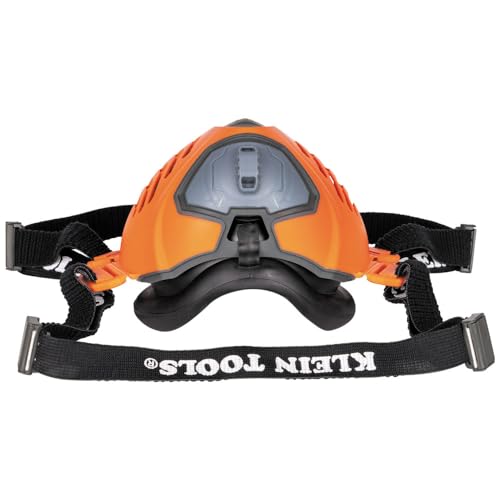 Buy now Klein Tools 60552 Reusable P100 Half-Mask Respirator with Replaceable Filters for Dust, Metal Fumes, and Oil Mist, M/L at indiglob india