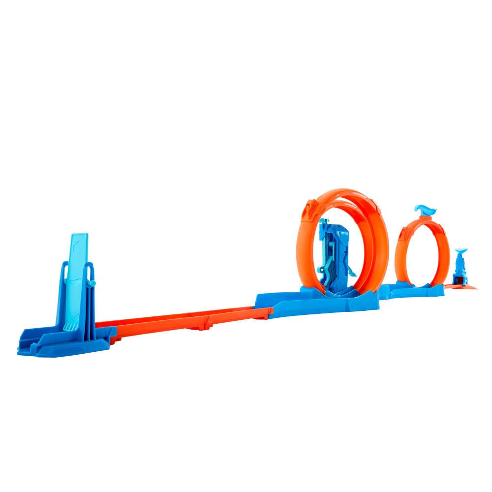 Buy now Hot Wheels Toy Car Track Set, Triple Loop Pack & 1:64 Scale Vehicle, Track-Building Components with 3 Loops, Speed Snap Tracks & Adapters at indiglob india