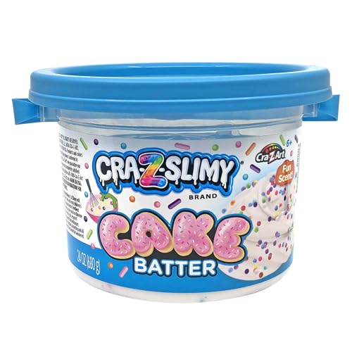 Buy now Cra-Z-Slimy Cake Batter Slime – 24 oz Extra Large Scented White Slime with Colorful Sprinkle Beads – Stretchy, Gooey, Mix-in Texture Fun at indiglob india