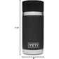 YETI Rambler 12 oz Bottle, Stainless Steel, Vacuum Insulated, with Hot Shot Cap