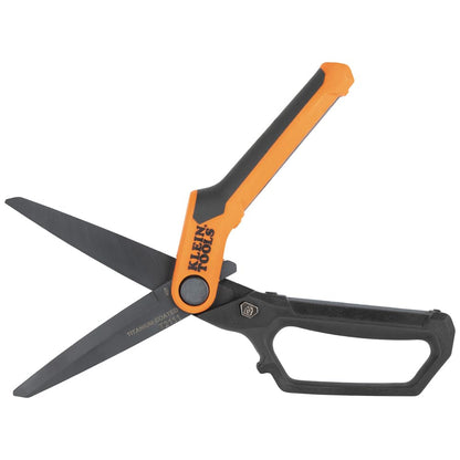 Buy now Klein Tools T2111 Titanium-Coated Professional Scissors, High Leverage Stainless Steel Shears, Serrated Blades, Cuts Heavy Duty Material, 10-Inch at indiglob india