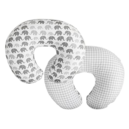 Buy now Boppy Nursing Pillow Cover, Premium Quick-Dry Fabric, Gray Elephants, Fits The Original Support Boppy Pillow for Breastfeeding and Bottle Feeding, Cover Only at indiglob india