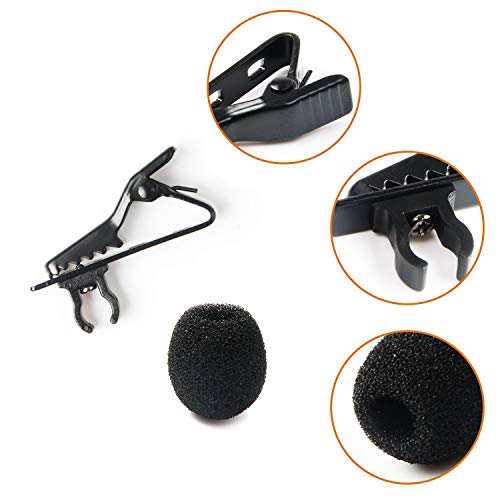 Buy now AUGSUN 18Pcs Lapel Microphone Clips Replacement Kit, 6Pcs Lavalier Mic Clips Metal Tie Clips Lavalier Microphone Clips, 6Pcs Windscreen Foam Cover and 6Pcs Plastic Wire Clips at indiglob india