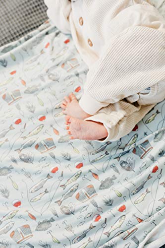 Buy now Copper Pearl Large Premium Knit Baby Swaddle Receiving Blanket Trout at indiglob india