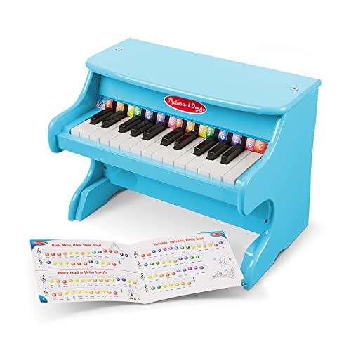 Buy now Melissa & Doug Learn-to-Play Piano with 25 Keys and Color-Coded Songbook - Blue at indiglob india