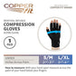Buy now Copper Fit ICE Compression Gloves Infused with Menthol and Coq10 for Recovery, Black at indiglob india