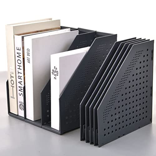 Buy now deli Magazine File Holder, Collapsible Desk File Organizer for Office Organization and Storage with 3 Vertical Compartments at indiglob india