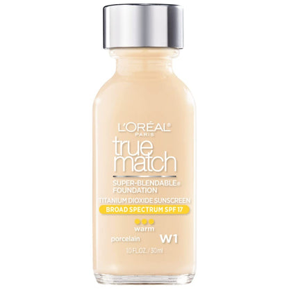 L’Oréal Paris Makeup True Match Super-Blendable Liquid Foundation, Fresh Beige W4.5, 1 Fl Oz,1 Count