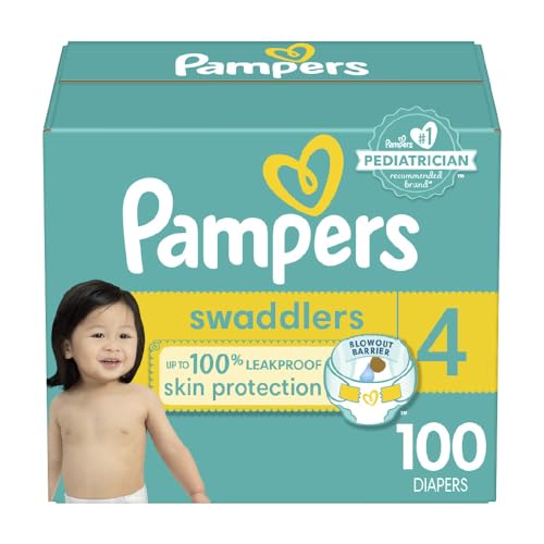 Buy now Pampers Swaddlers Diapers - Size 4, 100 Count, Ultra Soft Disposable Baby Diapers at indiglob india