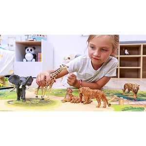 Papo - Tiger - Realistic Figurine - for Ages 3+ - Wild Animal Kingdom Collection - Hand Painted - Highly Detailed - Durable and Educational - Gift Idea - Collectable - Tiger Figurine - Wild cat Model