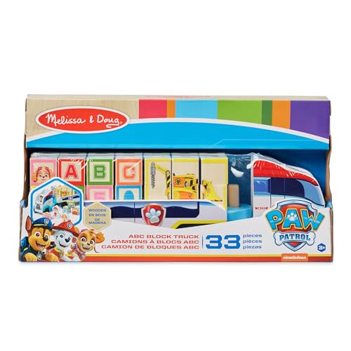 Buy now Melissa & Doug PAW Patrol Wooden ABC Block Truck (33 Pieces) at indiglob india