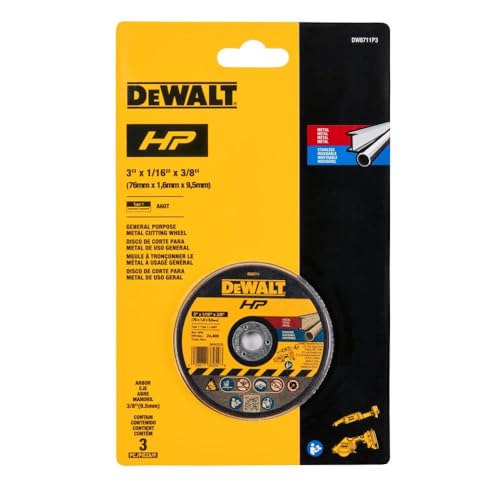 Buy now Dewalt 3IN Bonded Cutting Wheel 3PACK (DW8711P3) at indiglob india