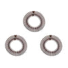 3Pieces Flexible Plastic Circular Stretch Hair Combs, Headband Hairband Holder for Women Girls - Brown