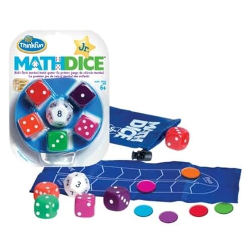 Buy now ThinkFun Math Dice Junior Game - Engaging Math Skills Builder | Perfect for Kids Aged 6+ | Aids in Mental Agility | Toy of The Year Nominee at indiglob india
