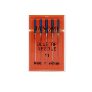 Buy now Janome Blue Tip Needles – Size 11 with Oversized Eye for All Janome Models (5-Pack) at indiglob india