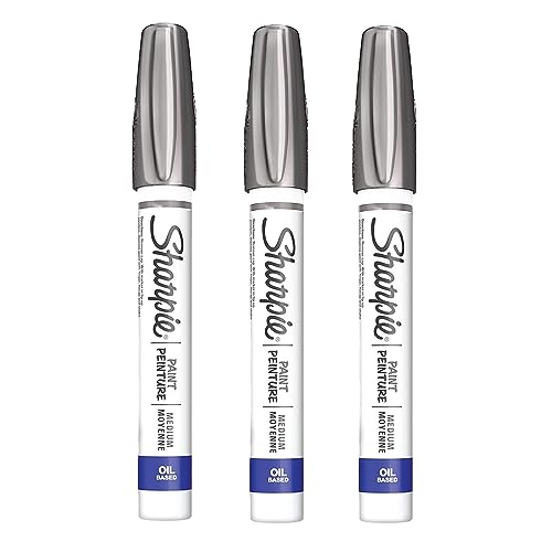Buy now Sharpie Oil-Based Paint Marker, Medium Point, Metallic Silver Ink, Pack of 3 at indiglob india