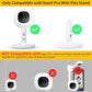 Buy now iTODOS Baby Monitor Mount Compatible with Nanit Pro Smart Baby Monitor & Flex Stand, Versatile Twist Mount Without Tools or Wall Damage,Travel Monitor Accessory -White at indiglob india