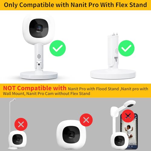 Buy now iTODOS Baby Monitor Mount Compatible with Nanit Pro Smart Baby Monitor & Flex Stand, Versatile Twist Mount Without Tools or Wall Damage,Travel Monitor Accessory -White at indiglob india