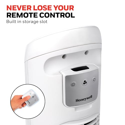 Buy now Honeywell QuietSet Whole Room Oscillating Tower filter Fan with Remote, White, HYF260 at indiglob india