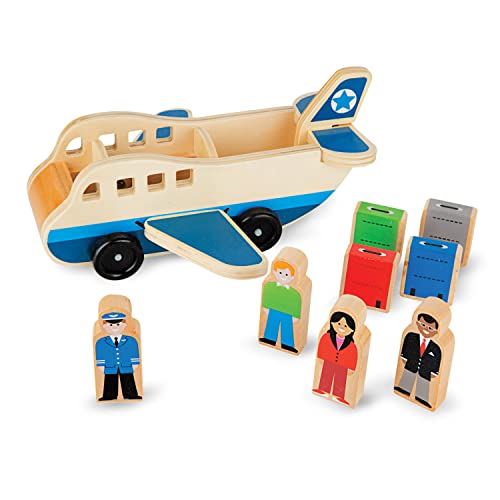 Buy now Melissa & Doug Wooden Airplane Play Set with 4 Play Figures and 4 Suitcases at indiglob india