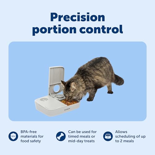Buy now PetSafe Analog 2 Meal Programmable Pet Feeder, Automatic Dog and Cat Feeder - Dry or Semi-Moist Pet Food Dispenser, Slow Feed Portion Control (3 Cup/16 Ounce Total Capacity), Tamper-Resistant Design at indiglob india