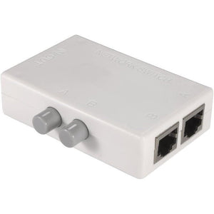 LEAGY 2 Ports Network Switch Splitter Selector Hub 2-in 1-Out or 1-in 2-Out 100M