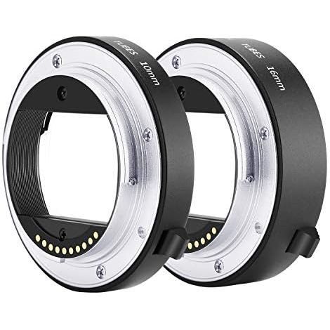 Neewer Metal AF Auto-Focus Macro Extension Tube Set 10mm&16mm for Sony NEX E-Mount Camera NEX 3/3N/5/5N/5R/A6000/A6300 and Full Frame A7 A7S/A7SII A7R/A7RII A7II