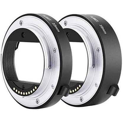Neewer Metal AF Auto-Focus Macro Extension Tube Set 10mm&16mm for Sony NEX E-Mount Camera NEX 3/3N/5/5N/5R/A6000/A6300 and Full Frame A7 A7S/A7SII A7R/A7RII A7II