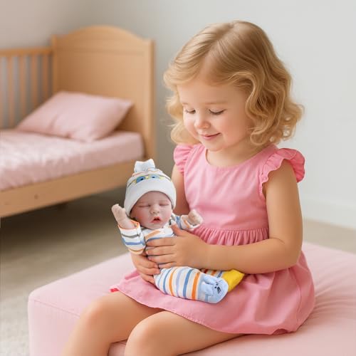 Buy now Lifelike Reborn Baby Dolls - 12 Inch Full Body Vinyl Realistic Baby Doll Sleeping Newborn Real Life Small Baby Doll for 3 + Year Old Kids at indiglob india