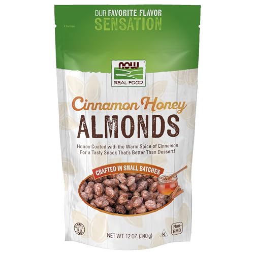 Buy now NOW Foods, Cinnamon Honey Coated Almonds, Crafted in Small Batches, 12-Ounce (340 g) at indiglob india