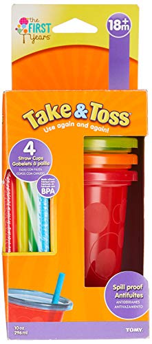 Buy now The First Years Take & Toss Straw Cup, Boy, 10 oz, Multicolor, 4 Count at indiglob india