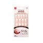 Buy now Kiss Salon Acrylic Nude French 28 Count Medium Length Flat (Pack of 6) at indiglob india