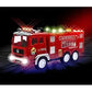Toysery Fire Truck Toy with Flashing Lights & Siren Sounds for Kids, Extendable Rotating Ladder, Bump and Go Action, Role Play Toy for Boys & Girls, Kid Car Toy Trucks, Ages 3-7+