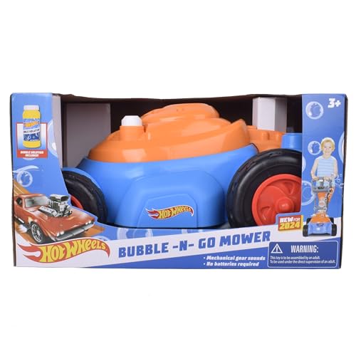 Buy now Hot Wheelsƒ?› Bubble Lawn Mower for Toddlers, Bubble Blowing Machines, Indoor/Outdoor Gardening Toy, Birthday Gift for Prechool Girls and Boys, No Batteries Required, Includes Bubble Solution, 2+ at indiglob india
