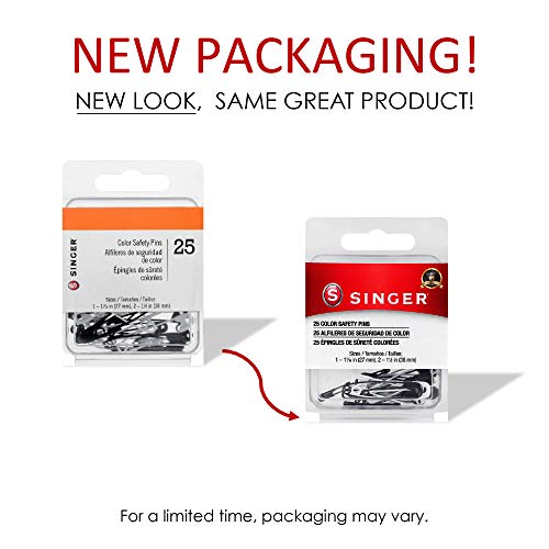 Buy now Singer Asst Black and White Professional Style Safety Pins, Multisize, 25-Count at indiglob india