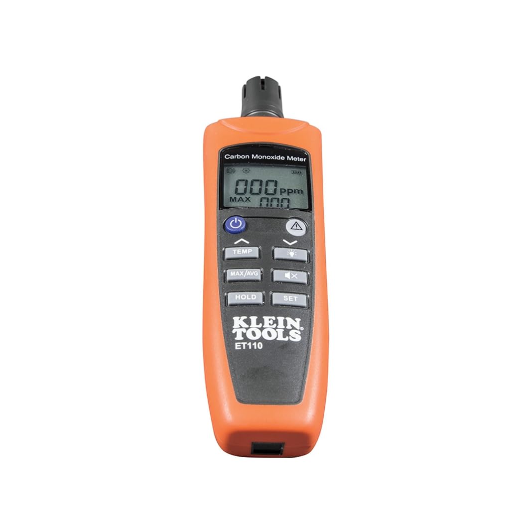Buy now Klein Tools ET110 CO Meter, Carbon Monoxide Tester and Detector with Exposure Limit Alarm, 4 x AAA Batteries and Carry Pouch Included at indiglob india