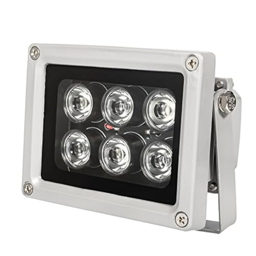 Buy now Infrared Illuminator, 850nm 6 LEDs 130 Feet 60 Degree Wide Angle IR Illuminator for Night Vision,Waterproof LED Infrared Light for CCTV Camera, Security Camera, No Power Adapter at indiglob india