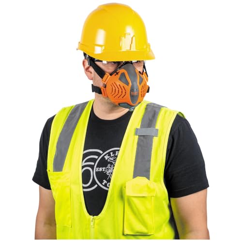 Buy now Klein Tools 60552 Reusable P100 Half-Mask Respirator with Replaceable Filters for Dust, Metal Fumes, and Oil Mist, M/L at indiglob india