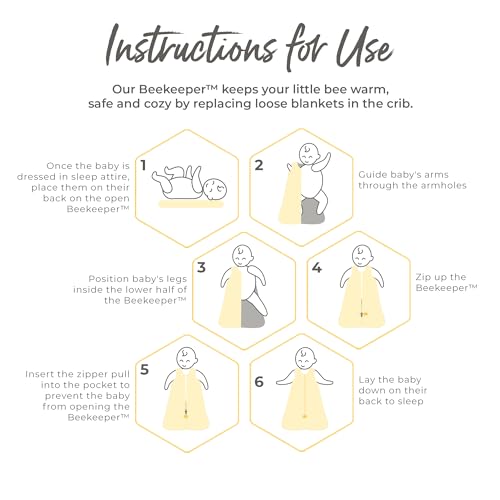 Buy now Burt's Bees Baby unisex-baby Beekeeper Wearable Blanket, 100% Organic Cotton, Swaddle Bag at indiglob india