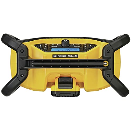 Buy now DEWALT 12V/20V MAX Portable Bluetooth Radio, Cordless, 100 ft Range, 3.5” Subwoofers, Jobsite (DCR028B) at indiglob india