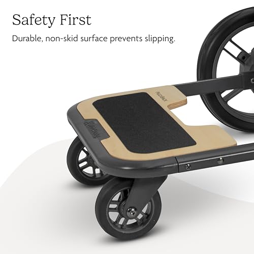 Buy now UPPAbaby Piggyback Ride-Along Board for Cruz Stroller Models 2015-2019 - Quick Attachment for Children to Stand + Stroll - 55 lbs. Weight Capacity,Black/Brown at indiglob india