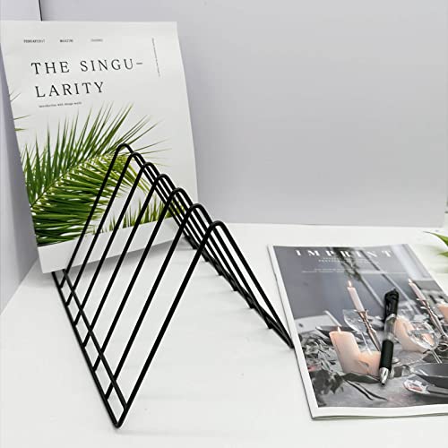 Buy now File Organizer-Metal Newspaper Holder-Magazine File Storage-Desktop Storage Book Rack-File Folder Holders-Office Products(Black at indiglob india