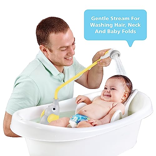 Buy now Yookidoo Baby Bath Shower Head - Elephant Water Pump and Trunk Spout Sprayer and Rinser-Control Water Flow from 2 Knobs Baby Bath Time Essentials for Newborn Babies in Tub Or Sink (Yellow) at indiglob india