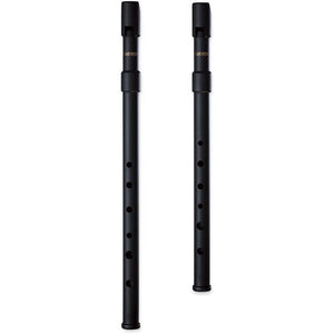SMARTWOODI Set of 2 Irish Whistles Matte Black Key of C & D ABS