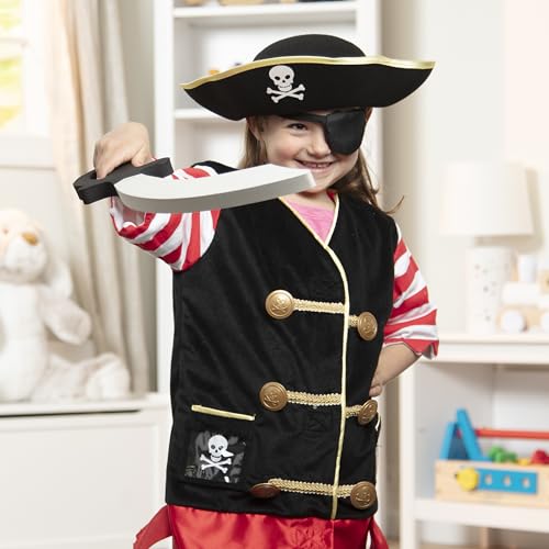 Buy now Melissa & Doug Pirate Role Play Costume Dress-Up Set With Hat, Sword, and Eye Patch at indiglob india